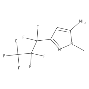 3-(heptafluoropropyl)-1-methyl-1H-pyrazol-5-amine结构式