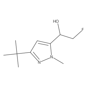 1-(3-tert-butyl-1-methyl-1H-pyrazol-5-yl)-2-fluoroethan-1-ol结构式