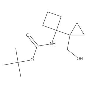 tert-butyl N-{1-[1-(hydroxymethyl)cyclopropyl]cyclobutyl}carbamate结构式