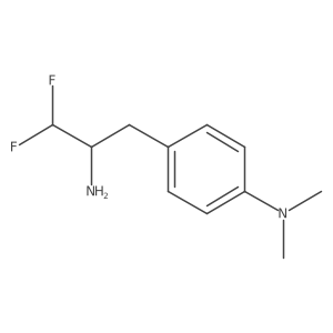 4-(2-amino-3,3-difluoropropyl)-N,N-dimethylaniline结构式