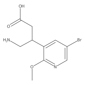 4-Amino-3-(5-bromo-2-methoxypyridin-3-yl)butanoic acid结构式