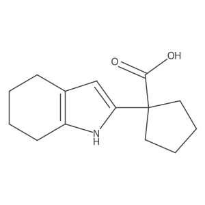 1-(4,5,6,7-tetrahydro-1H-indol-2-yl)cyclopentane-1-carboxylic acid Structure