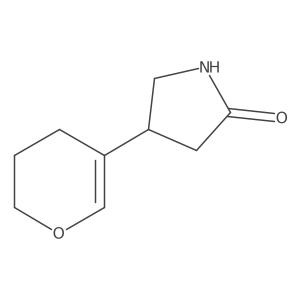 4-(3,4-dihydro-2H-pyran-5-yl)pyrrolidin-2-one结构式