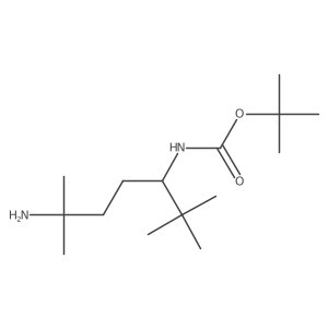 tert-butyl N-(6-amino-2,2,6-trimethylheptan-3-yl)carbamate结构式