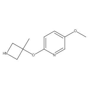 5-Methoxy-2-[(3-methylazetidin-3-yl)oxy]pyridine结构式