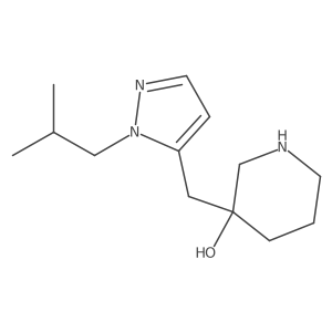 3-{[1-(2-methylpropyl)-1H-pyrazol-5-yl]methyl}piperidin-3-ol Structure