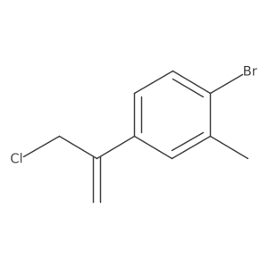 1-Bromo-4-(3-chloroprop-1-en-2-yl)-2-methylbenzene结构式