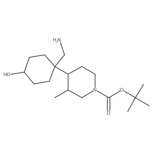 Tert-butyl 4-[1-(aminomethyl)-4-hydroxycyclohexyl]-3-methylpiperidine-1-carboxylate结构式