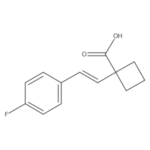 1-[2-(4-Fluorophenyl)ethenyl]cyclobutane-1-carboxylic acid Structure