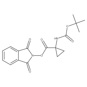 1,3-dioxo-2,3-dihydro-1H-isoindol-2-yl 1-{[(tert-butoxy)carbonyl]amino}cyclopropane-1-carboxylate结构式