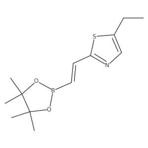 5-Ethyl-2-[2-(tetramethyl-1,3,2-dioxaborolan-2-yl)ethenyl]-1,3-thiazole Structure