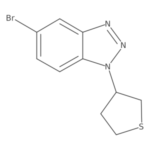 5-bromo-1-(thiolan-3-yl)-1H-1,2,3-benzotriazole结构式