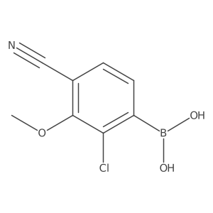 (2-Chloro-4-cyano-3-methoxyphenyl)boronic acid结构式