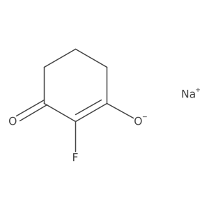 Sodium 2-fluoro-3-oxocyclohex-1-EN-1-olate结构式