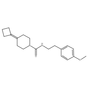 4-Cyclobutylidene-N-[2-(4-methoxyphenyl)ethyl]piperidine-1-carboxamide结构式