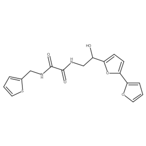 N-(2-{[2,2'-bifuran]-5-yl}-2-hydroxyethyl)-N'-[(thiophen-2-yl)methyl]ethanediamide Structure