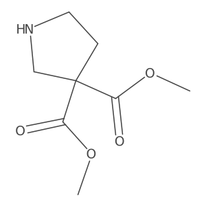 3,3-Dimethyl pyrrolidine-3,3-dicarboxylate结构式