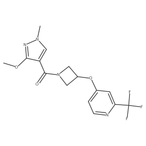 (3-Methoxy-1-methylpyrazol-4-yl)-[3-[2-(trifluoromethyl)pyridin-4-yl]oxyazetidin-1-yl]methanone结构式
