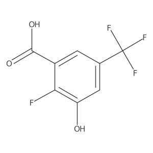 2-Fluoro-3-hydroxy-5-(trifluoromethyl)benzoic acid结构式