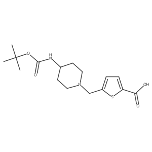 5-[(4-{[(Tert-butoxy)carbonyl]amino}piperidin-1-yl)methyl]thiophene-2-carboxylic acid Structure