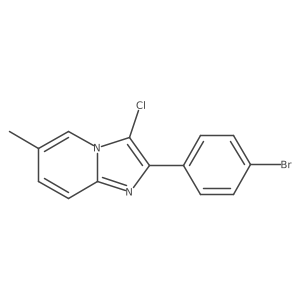2-(4-Bromophenyl)-3-chloro-6-methylimidazo[1,2-a]pyridine结构式