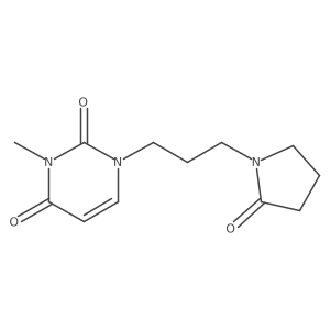 3-Methyl-1-[3-(2-oxopyrrolidin-1-yl)propyl]-1,2,3,4-tetrahydropyrimidine-2,4-dione Structure