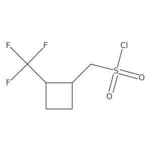 [2-(Trifluoromethyl)cyclobutyl]methanesulfonyl chloride结构式