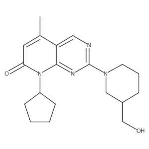 8-cyclopentyl-2-[3-(hydroxymethyl)piperidin-1-yl]-5-methyl-7H,8H-pyrido[2,3-d]pyrimidin-7-one Structure