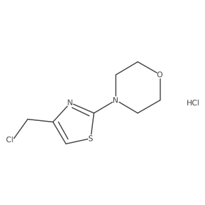 4-[4-(Chloromethyl)-1,3-thiazol-2-yl]morpholine hydrochloride Structure