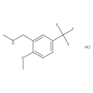 1-[2-Methoxy-5-(trifluoromethyl)phenyl]-N-methylmethanamine;hydrochloride Structure