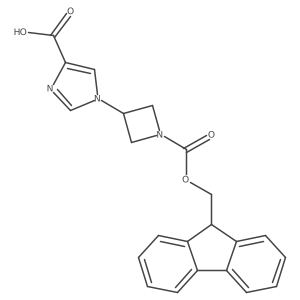 1-(1-{[(9H-fluoren-9-yl)methoxy]carbonyl}azetidin-3-yl)-1H-imidazole-4-carboxylic acid结构式