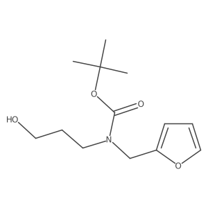 tert-butyl N-[(furan-2-yl)methyl]-N-(3-hydroxypropyl)carbamate结构式