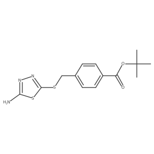 Tert-butyl 4-{[(5-amino-1,3,4-thiadiazol-2-yl)sulfanyl]methyl}benzoate结构式