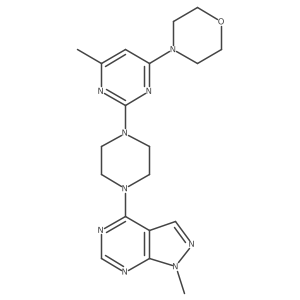 4-[6-methyl-2-(4-{1-methyl-1H-pyrazolo[3,4-d]pyrimidin-4-yl}piperazin-1-yl)pyrimidin-4-yl]morpholine Structure
