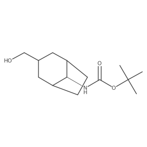 tert-butyl N-[(1R,3R,5S)-3-(hydroxymethyl)bicyclo[3.2.1]octan-8-yl]carbamate结构式