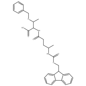 (2S,3R)-3-(benzyloxy)-2-[4-({[(9H-fluoren-9-yl)methoxy]carbonyl}amino)pentanamido]butanoic acid Structure