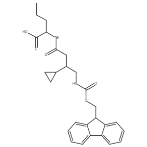 (2S)-2-[3-cyclopropyl-4-({[(9H-fluoren-9-yl)methoxy]carbonyl}amino)butanamido]pentanoic acid Structure