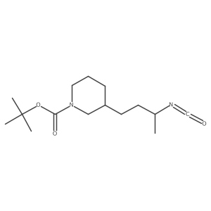 Tert-butyl 3-(3-isocyanatobutyl)piperidine-1-carboxylate结构式