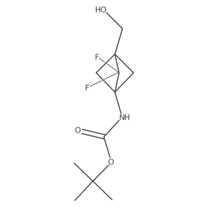 tert-butyl N-[2,2-difluoro-3-(hydroxymethyl)bicyclo[1.1.1]pentan-1-yl]carbamate结构式