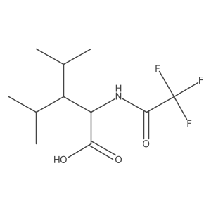 4-Methyl-3-(propan-2-yl)-2-(2,2,2-trifluoroacetamido)pentanoic acid Structure