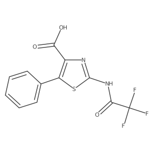 5-Phenyl-2-(2,2,2-trifluoroacetamido)-1,3-thiazole-4-carboxylic acid结构式