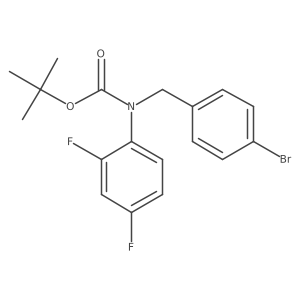 tert-butyl N-[(4-bromophenyl)methyl]-N-(2,4-difluorophenyl)carbamate结构式