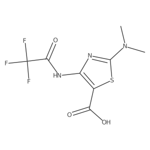 2-(Dimethylamino)-4-(2,2,2-trifluoroacetamido)-1,3-thiazole-5-carboxylic acid结构式