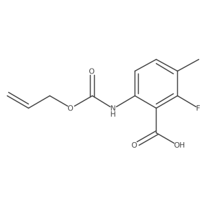 2-Fluoro-3-methyl-6-{[(prop-2-en-1-yloxy)carbonyl]amino}benzoic acid结构式