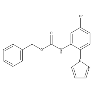 benzyl N-[5-bromo-2-(1H-pyrazol-1-yl)phenyl]carbamate Structure