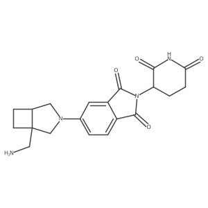 rac-5-[(1R,5S)-1-(aminomethyl)-3-azabicyclo[3.2.0]heptan-3-yl]-2-(2,6-dioxopiperidin-3-yl)-2,3-dihydro-1H-isoindole-1,3-dione结构式