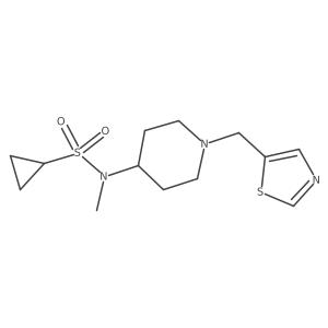 N-methyl-N-{1-[(1,3-thiazol-5-yl)methyl]piperidin-4-yl}cyclopropanesulfonamide Structure