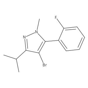 4-bromo-5-(2-fluorophenyl)-1-methyl-3-(propan-2-yl)-1H-pyrazole结构式
