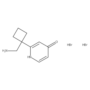 2-[1-(Aminomethyl)cyclobutyl]-1,4-dihydropyridin-4-one dihydrobromide Structure