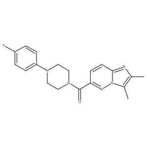 1-{2,3-Dimethylimidazo[1,2-b]pyridazine-6-carbonyl}-4-(4-fluorophenyl)piperazine结构式